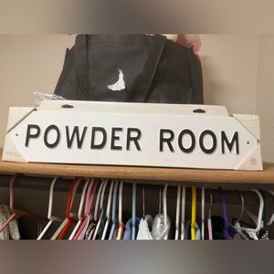 Hearth and Hand with magnolia Powder Room Sign bathroom home decor NWT